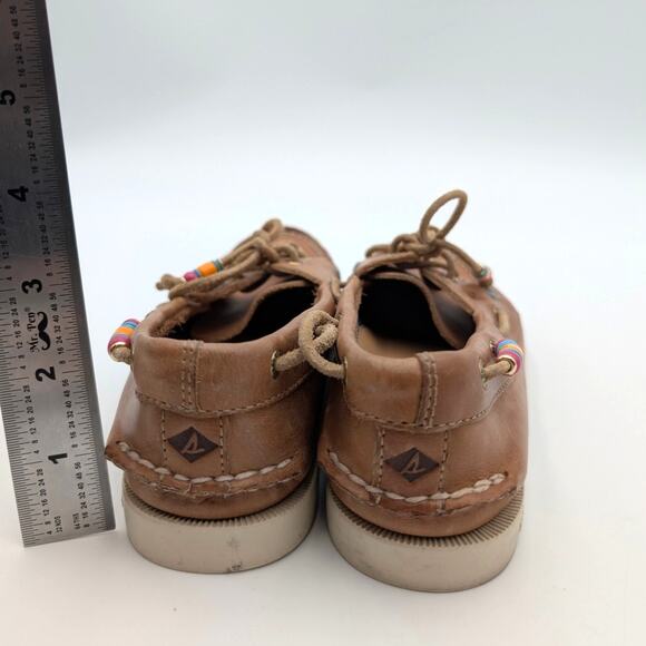 Sperry Authentic Original 2 Eye Beaded Boat Shoe Women's Brown Size US5 EU35 - Picture 4 of 12